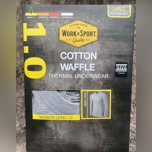 Work N' Sport Cotton Waffle Thermal Underwear Top